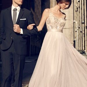 BHLDN Lucca Maxi Antique Rose Wedding Dress